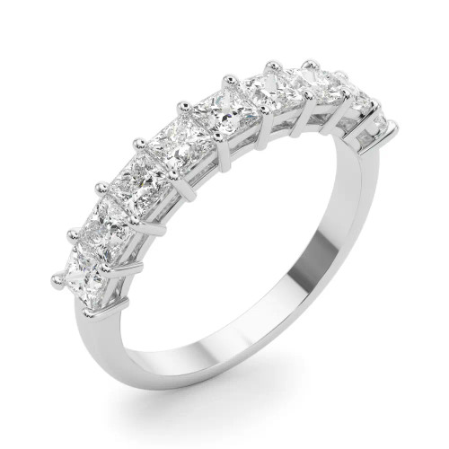 White Gold Nine-Stone Princess Diamond Wedding Ring (1.00 ct.tw.)