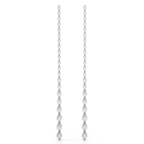 White Gold Dangle Diamond Earrings (4.50 ct.tw.)