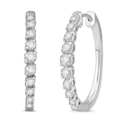 25mm Graduated Linear Hinged Hoop (1.00 ct.tw)