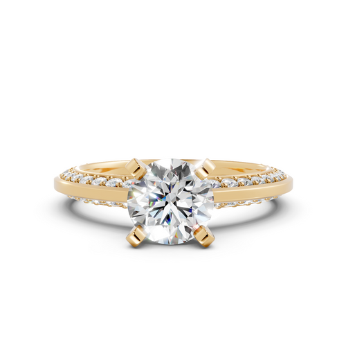 Modern Knife-Edge Channel-Set Diamond Engagement Ring (1.50 cttw)