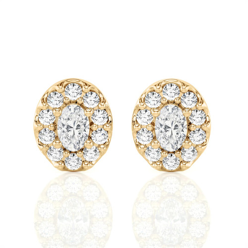 Oval Halo Stud Earrings (1.00 ct.tw.)