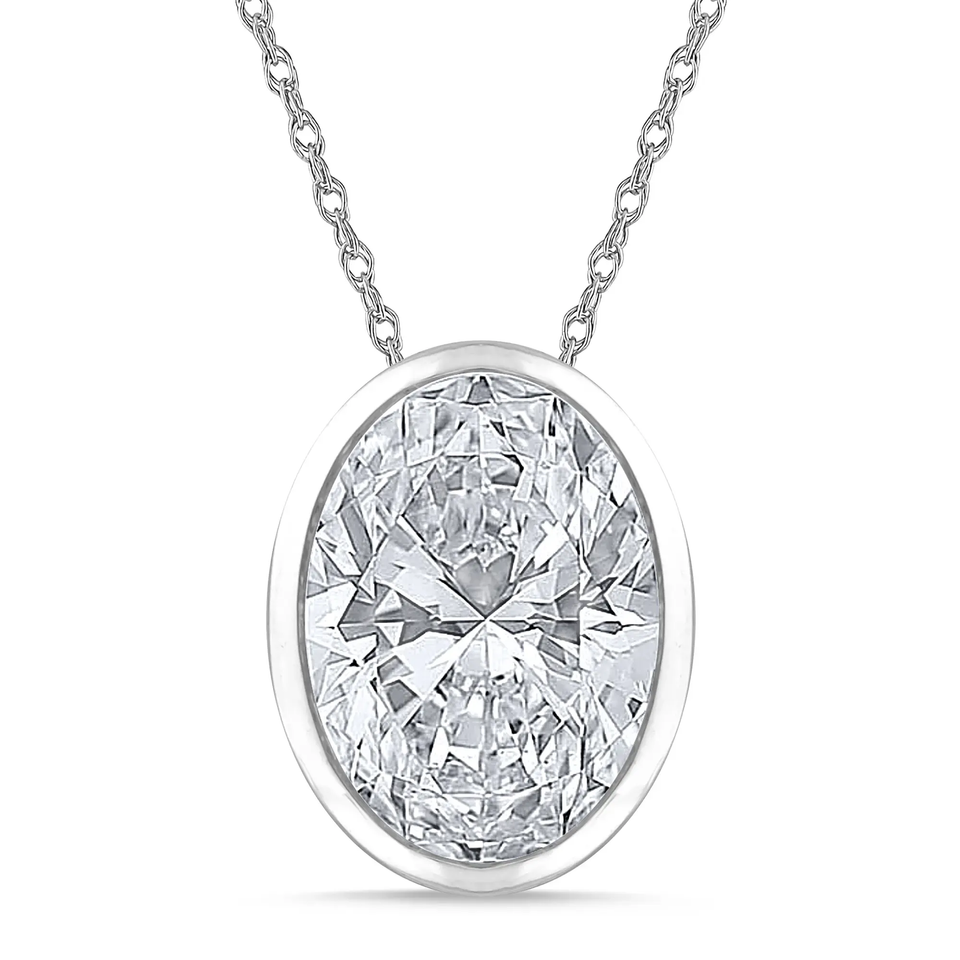 Oval Solitaire Diamond Pendant (1.00 ct.tw.)