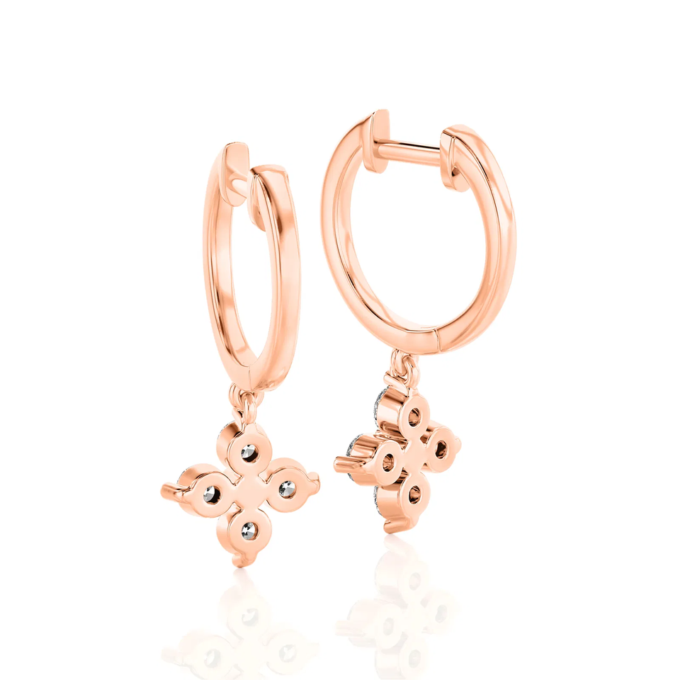 Flower Petal Huggie Earrings (1.00 ct.tw.)