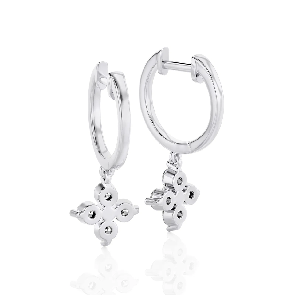 Flower Petal Huggie Earrings (1.00 ct.tw.)