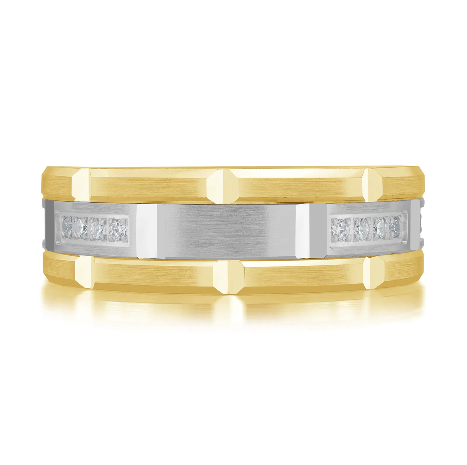 14K Yellow Gold 7mm Diamond Ring (0.20 ct.tw.)