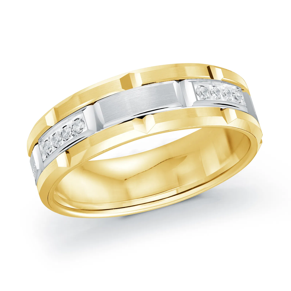 14K Yellow Gold 7mm Diamond Ring (0.20 ct.tw.)