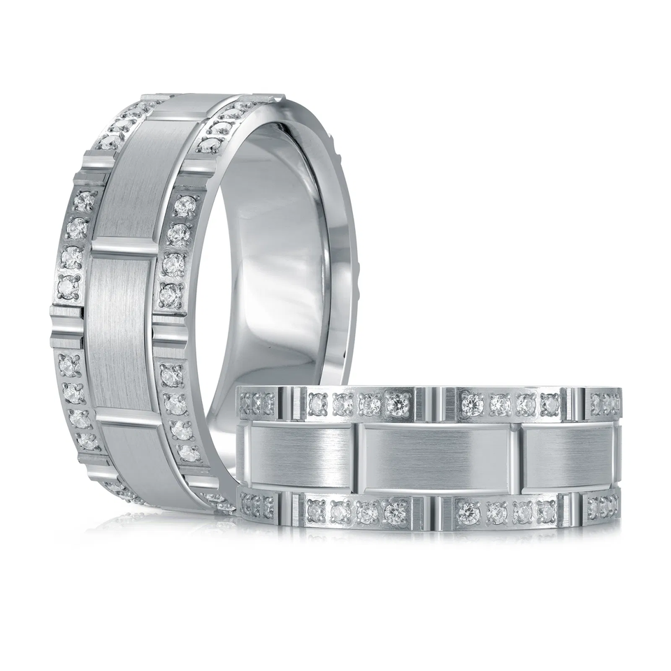14K White Gold 8mm Diamond Ring (0.60 ct.tw.)