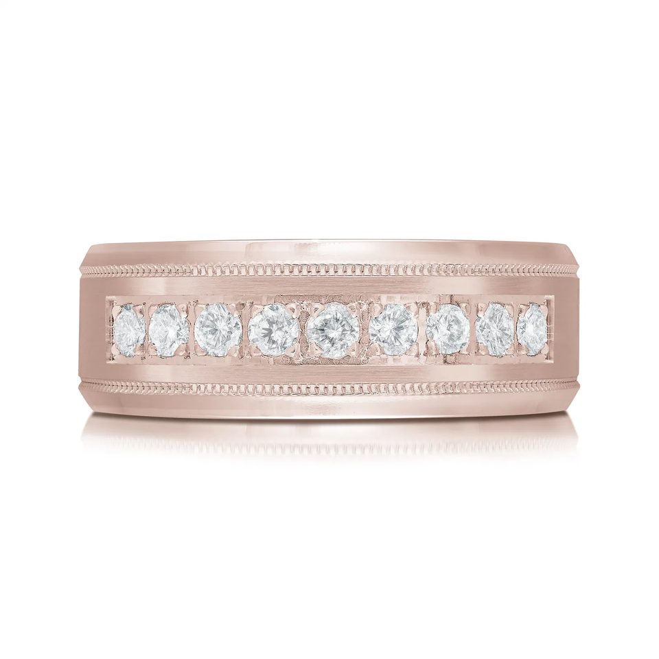 14K Rose Gold 8mm Diamond Ring (0.50 ct.tw.)