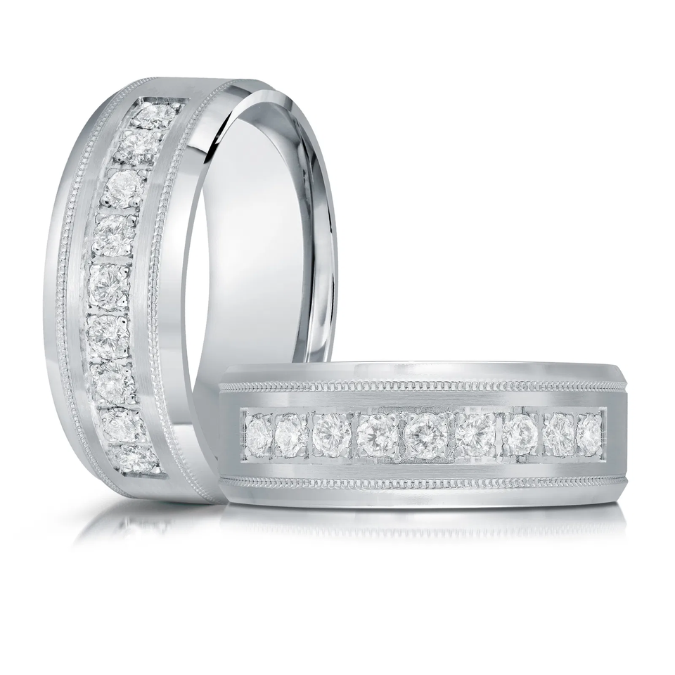 14K White Gold 8mm Diamond Ring (0.50 ct.tw.)