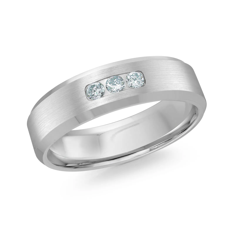 14K White Gold 6mm Diamond Ring (0.20 ct.tw.)