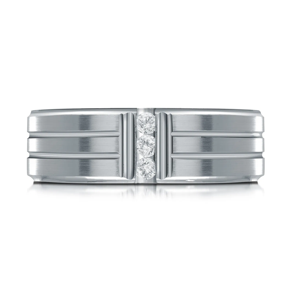 14K White Gold 7mm Diamond Ring (0.10 ct.tw.)