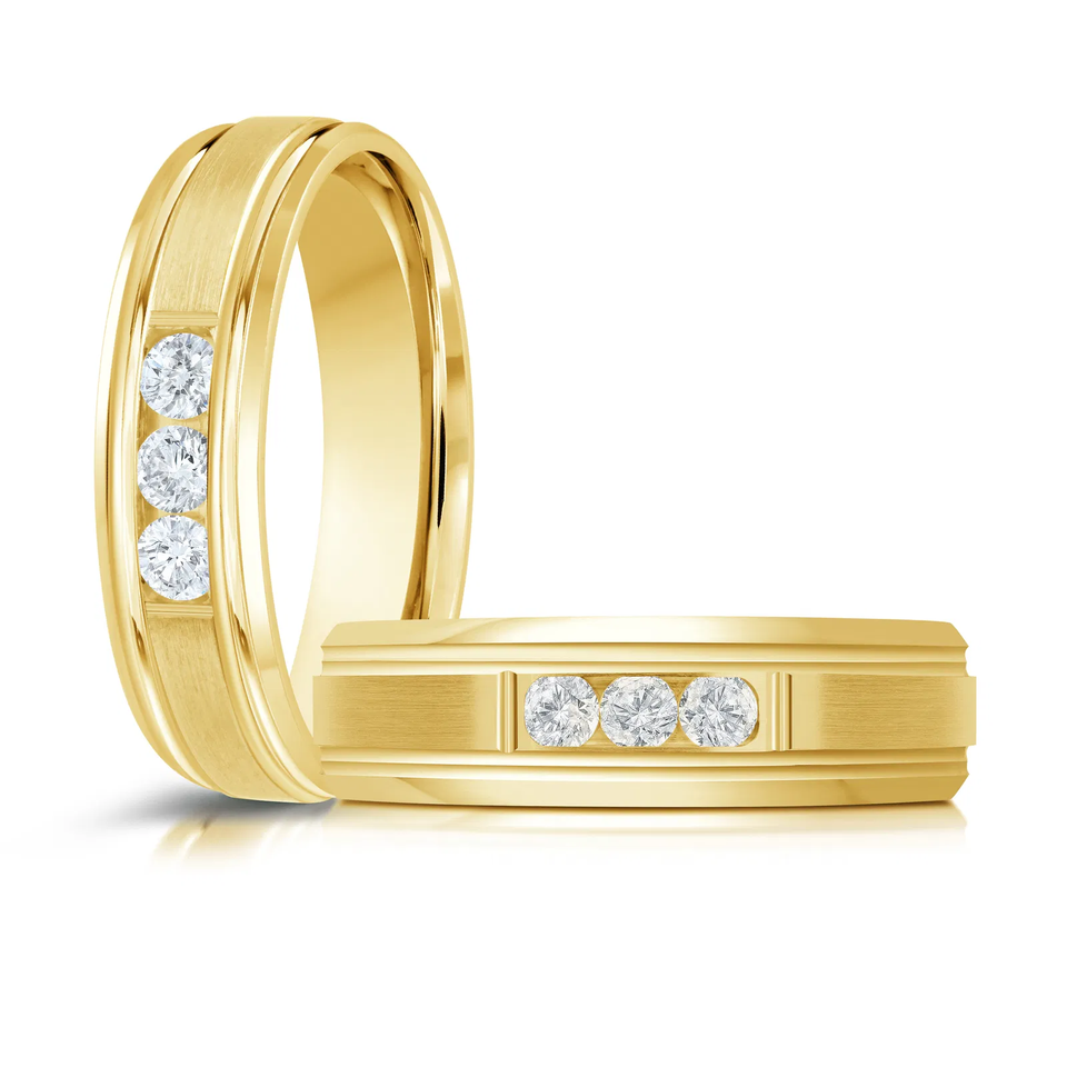 14K Yellow Gold 6mm Diamond Ring (0.20 ct.tw.)