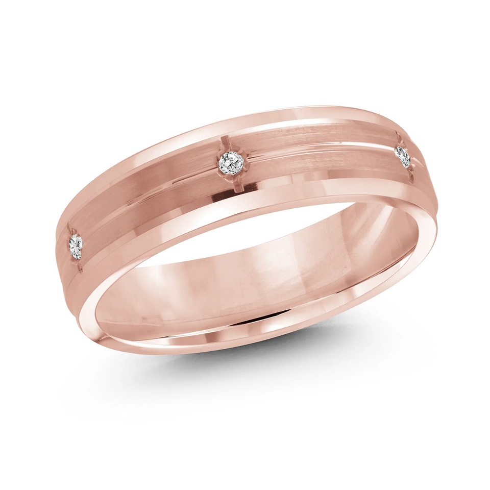 14K Rose Gold 6mm Diamond Ring (0.10 ct.tw.)