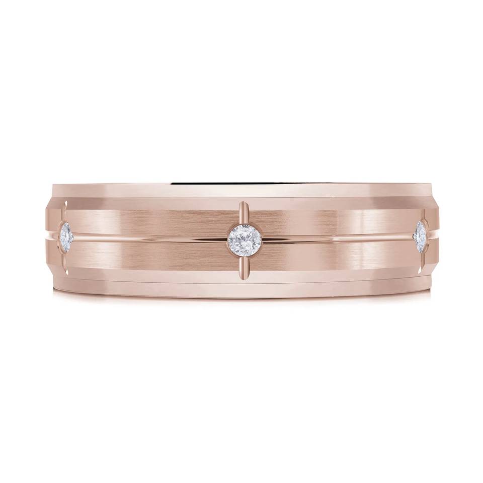 14K Rose Gold 6mm Diamond Ring (0.10 ct.tw.)