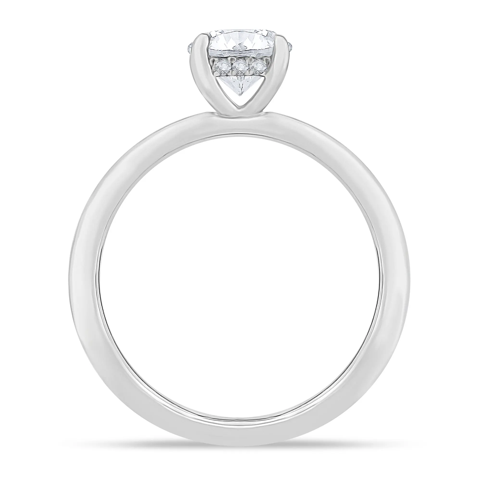 Round Hidden Halo Diamond Engagement Ring (1.00 ct. tw.)
