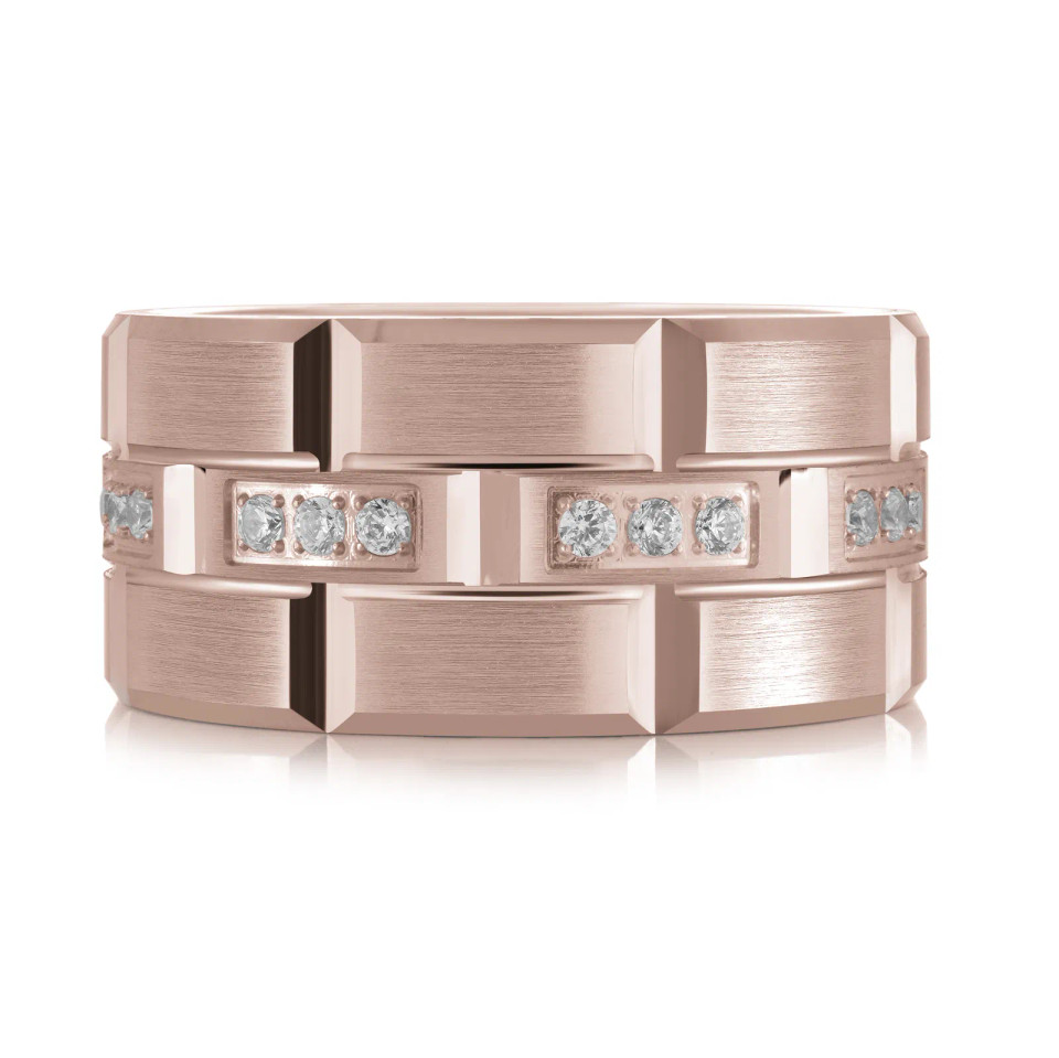 14K Rose Gold 11mm Diamond Ring (0.40 ct.tw.)