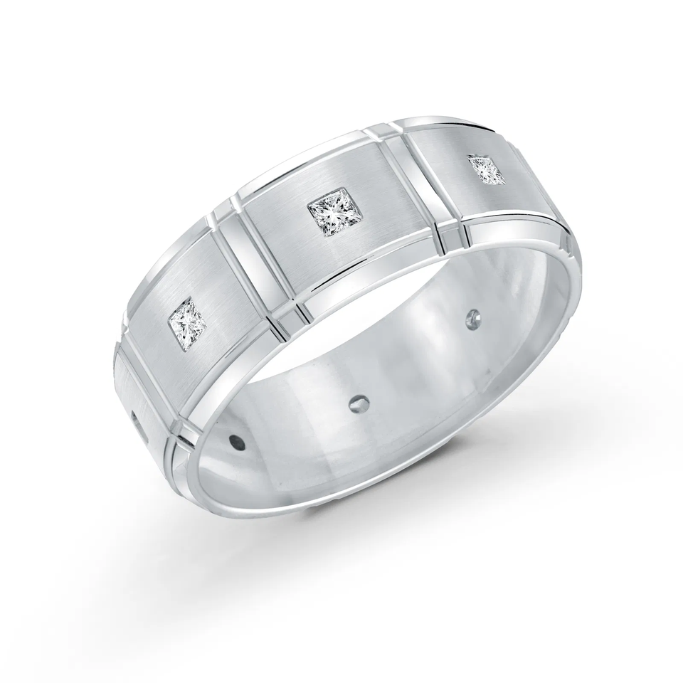 14K White Gold 8mm Diamond Ring (0.40 ct.tw.)