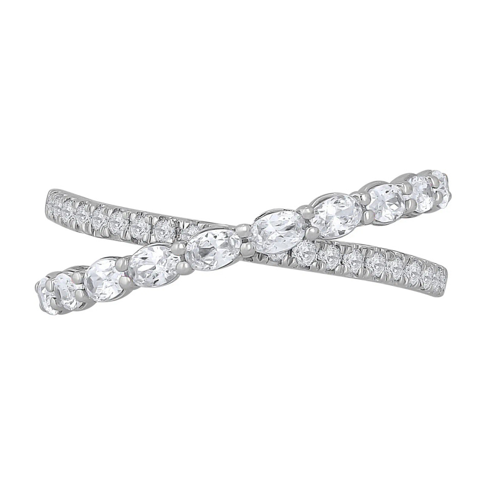 Oval Round Crossover Ring (1.00 ct.tw)