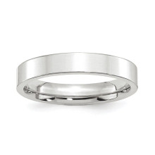Platinum 4mm Flat Band