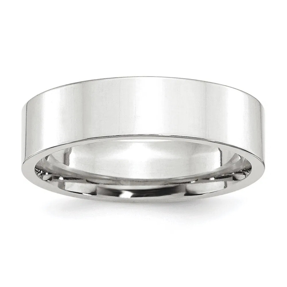 Platinum 6mm Flat Wedding Band