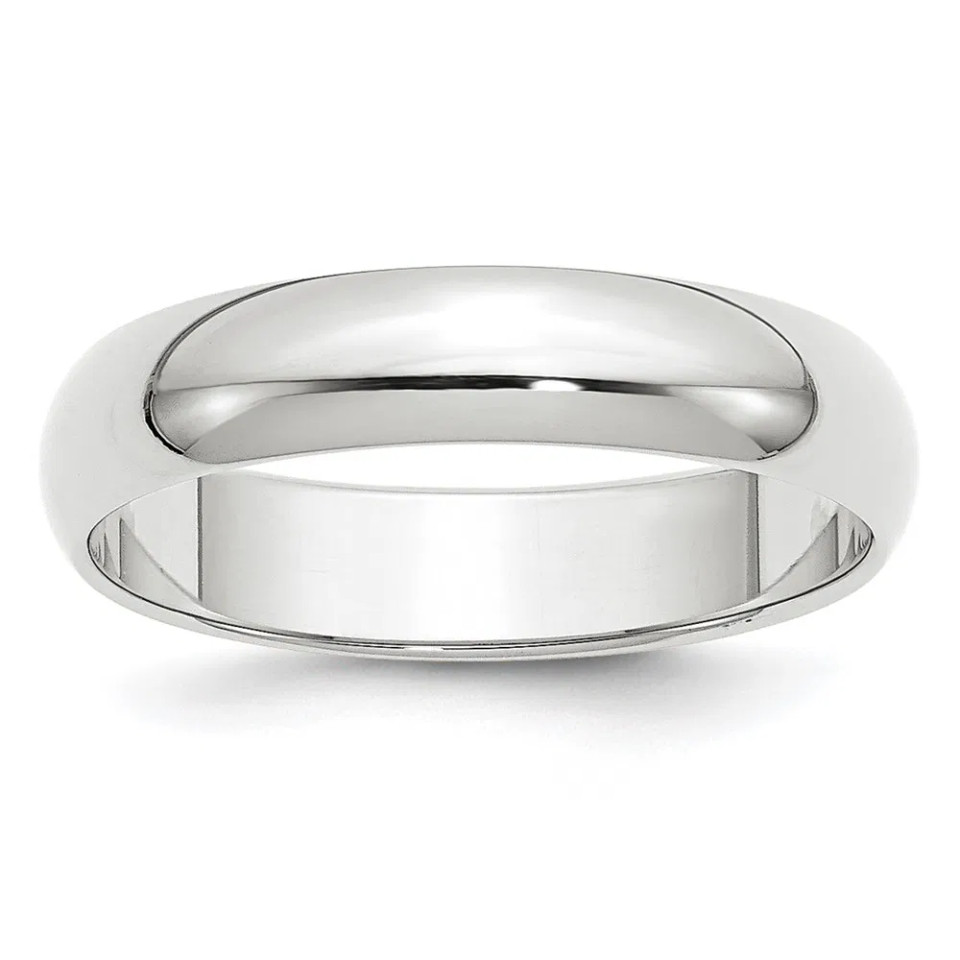 Platinum 5mm Half-Round Band
