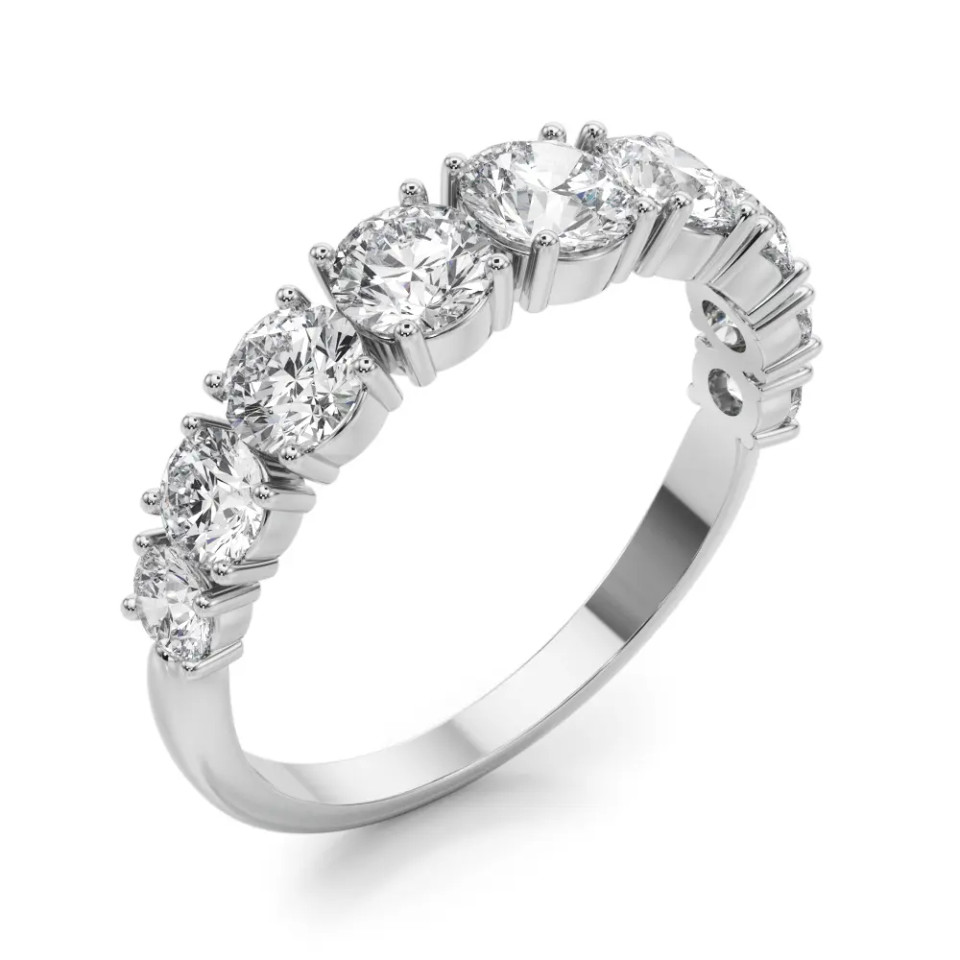 White Gold Nine-Stone Diamond Wedding Ring (1.75 ct.tw.)