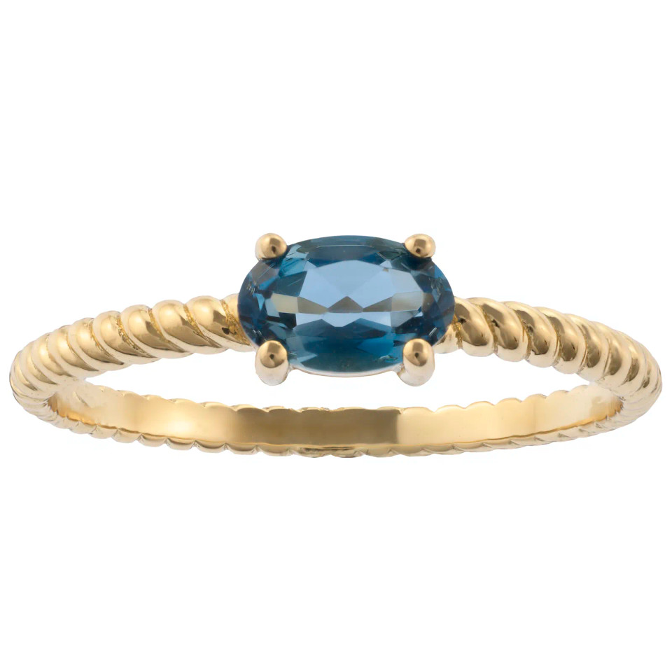 14K Yellow Gold London Blue