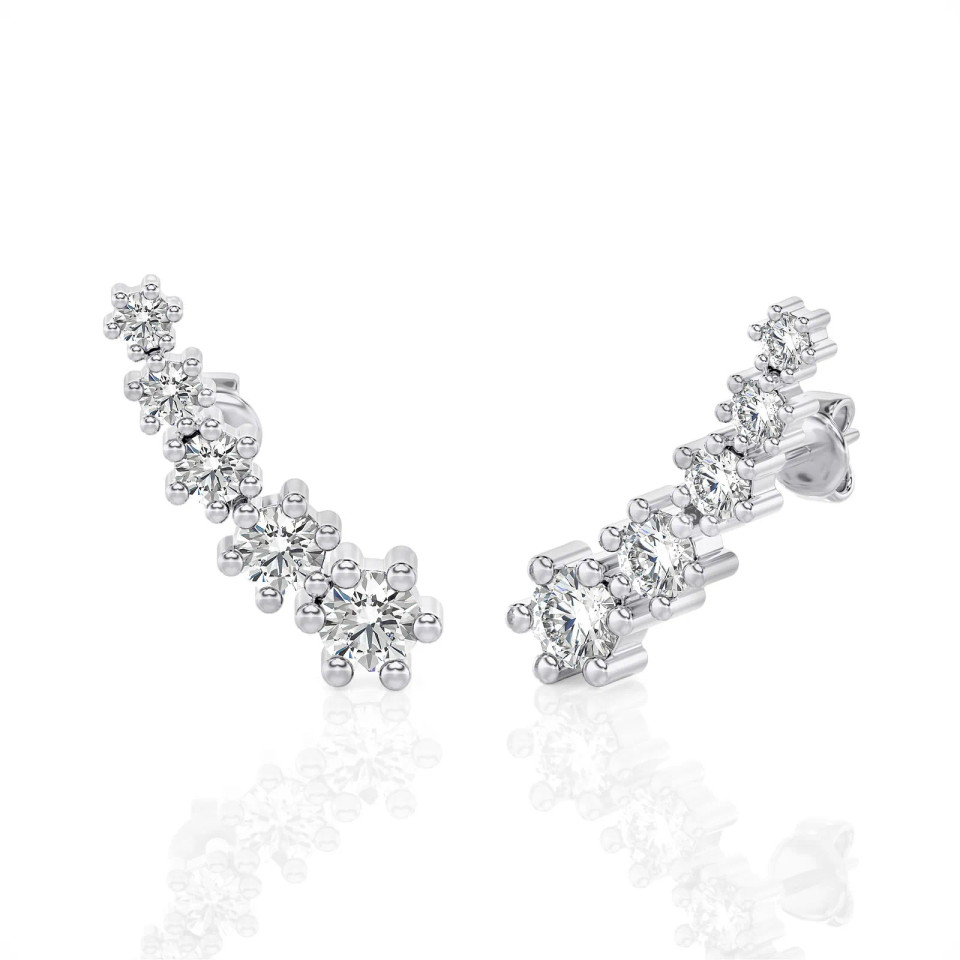 Lab Grown Diamond Club 0.5Ct Diamond Climber Earrings