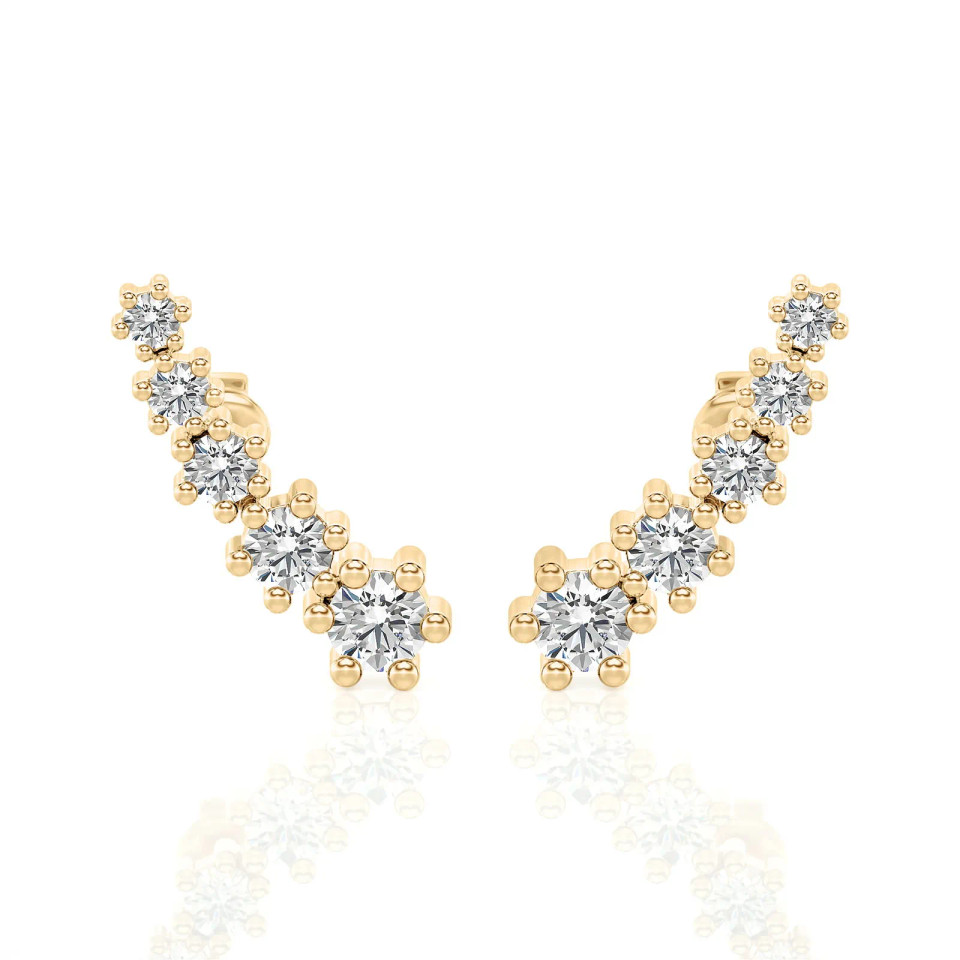 Lab Grown Diamond Club 0.5Ct Diamond Climber Earrings