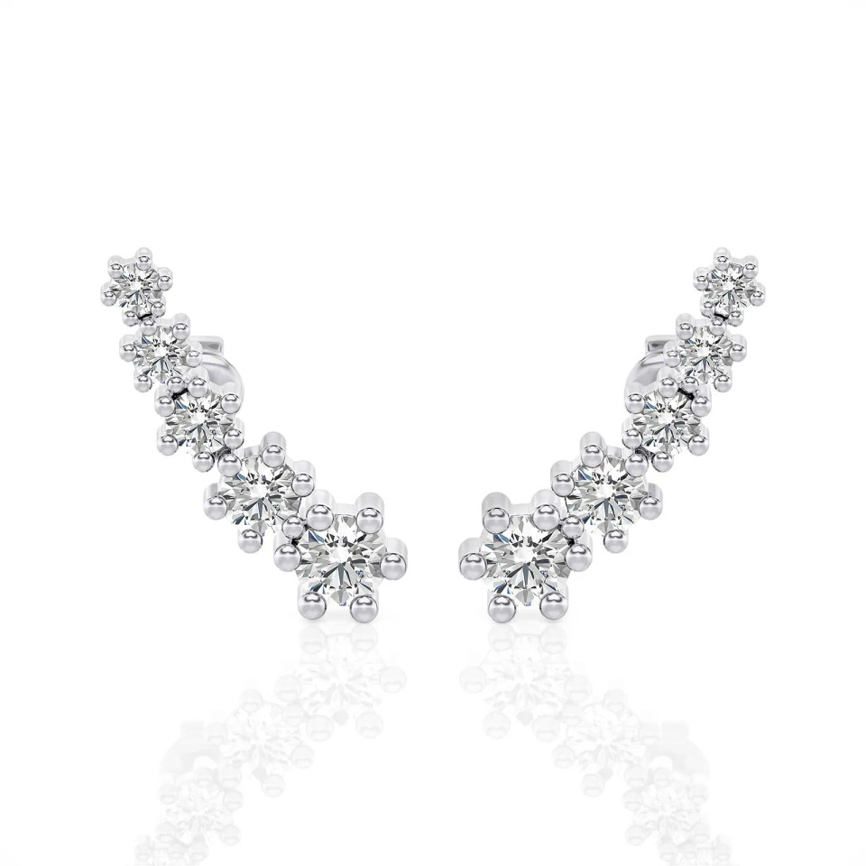 Lab Grown Diamond Club 0.5Ct Diamond Climber Earrings