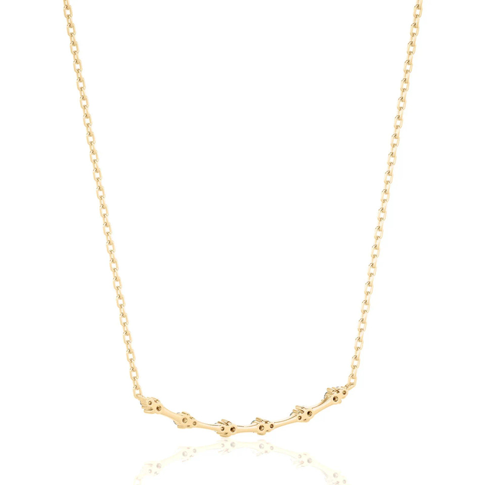 Curved Bar Diamond Necklace (0.33 cttw)