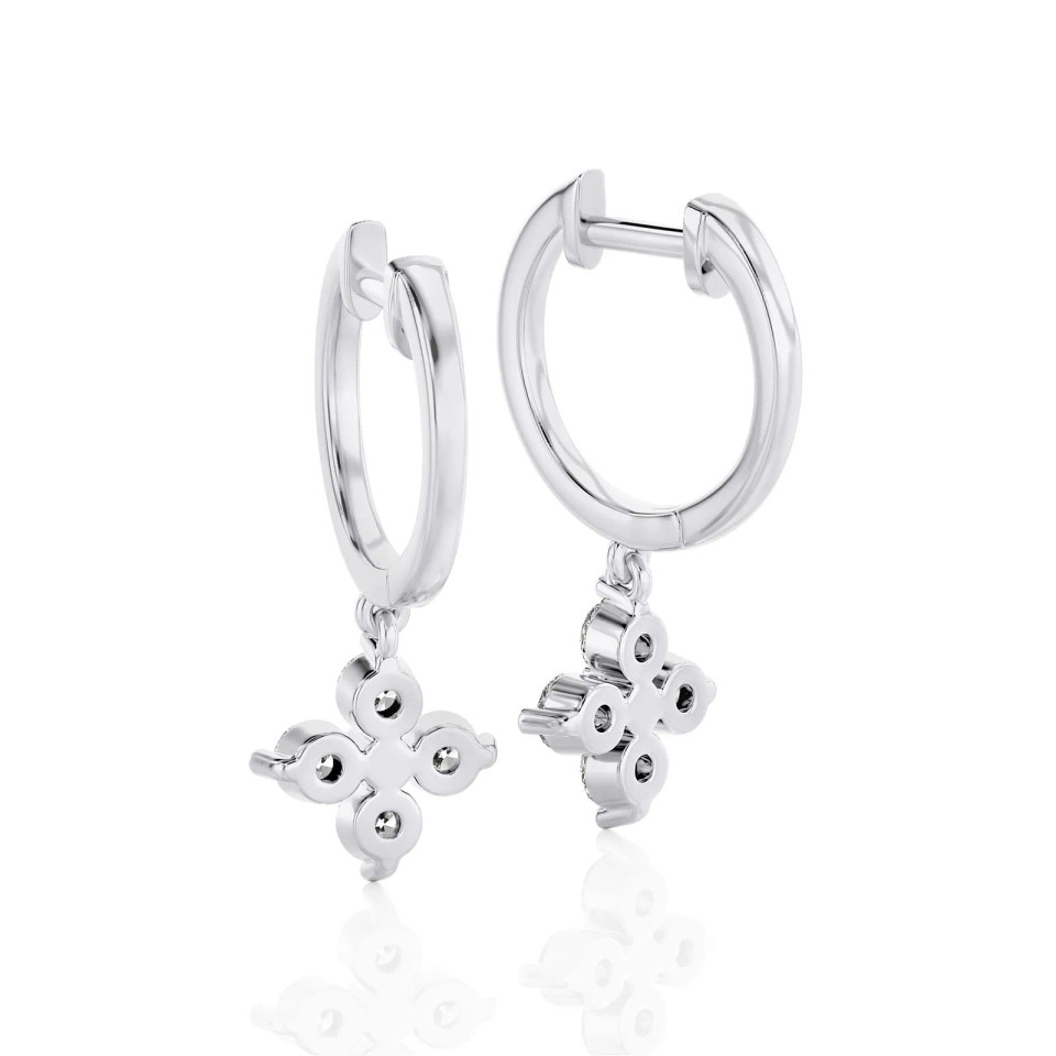 Lab Grown 1.0 Ct Diamond Huggie Earrings