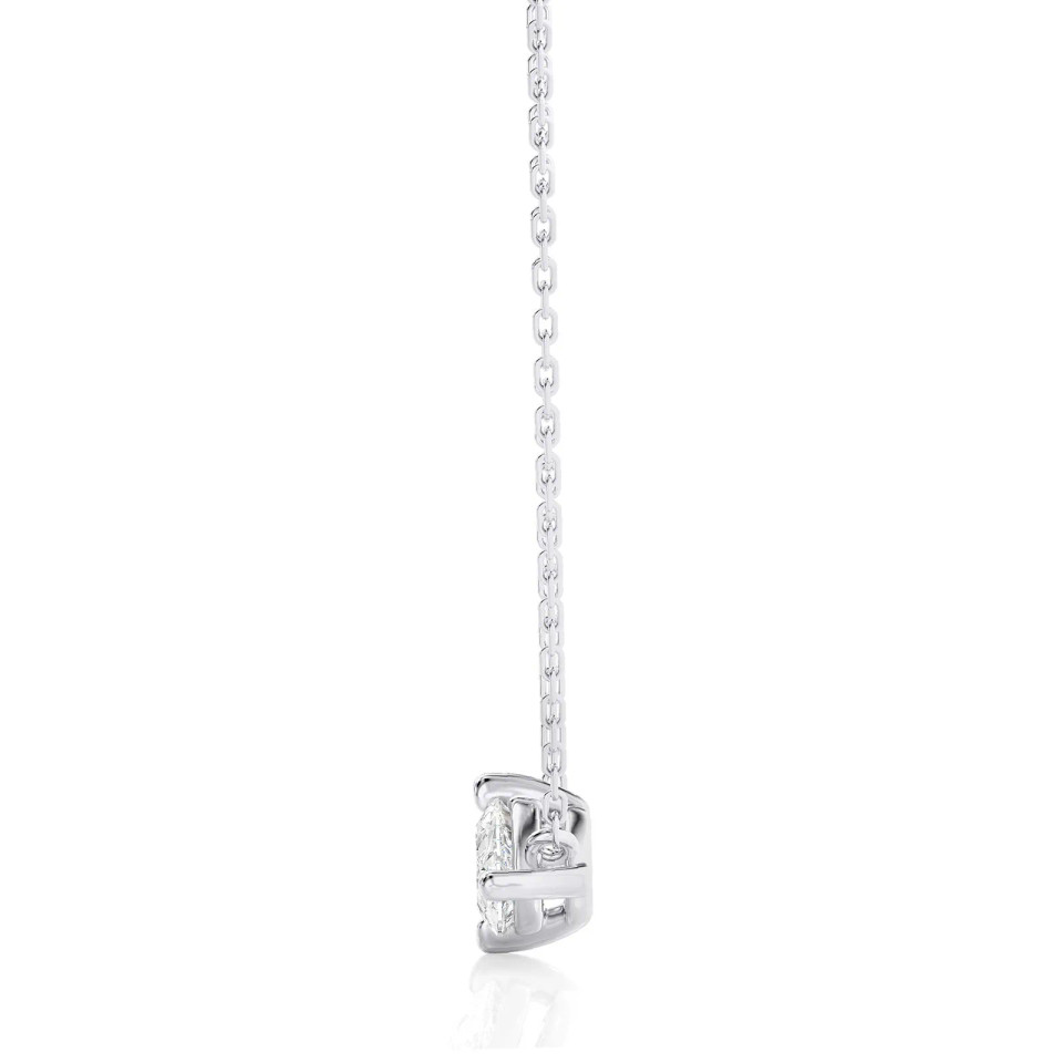 Lab Grown 0.33Ct Pear Cut Diamond Pendant Necklace