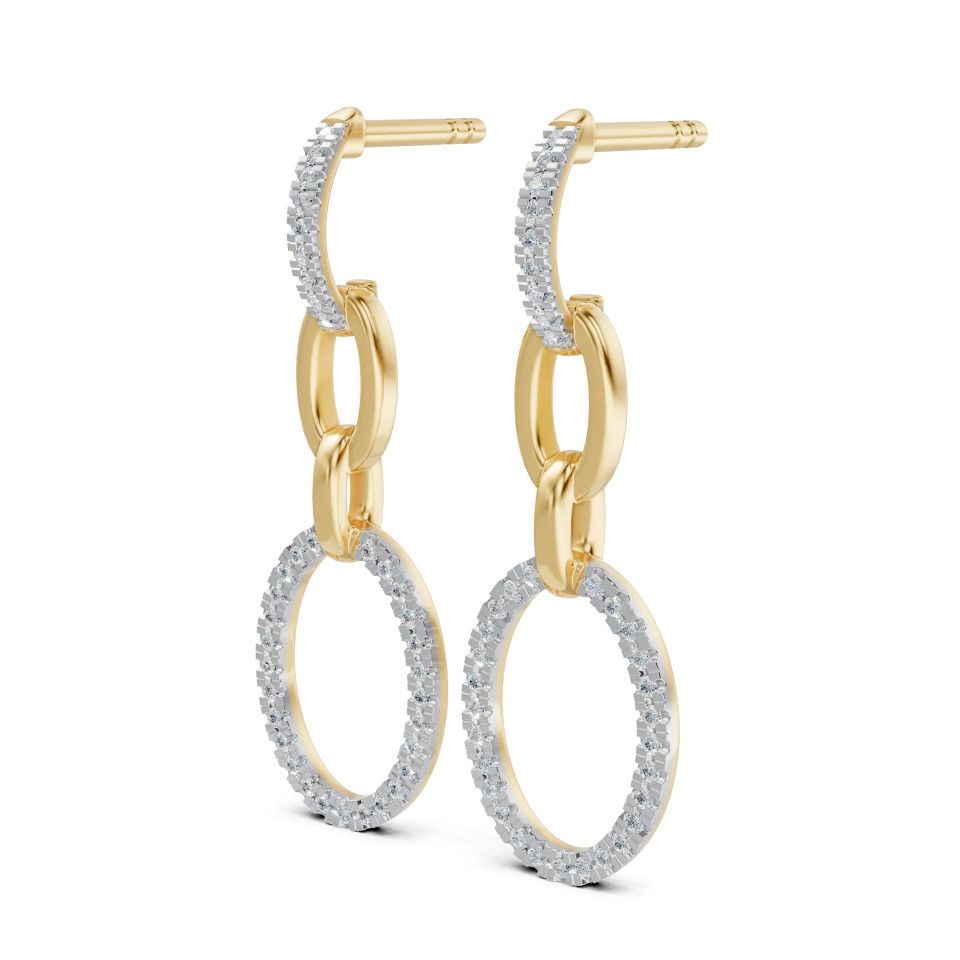 Lab-Grown 0.21 Ct Diamond Hoop Earrings