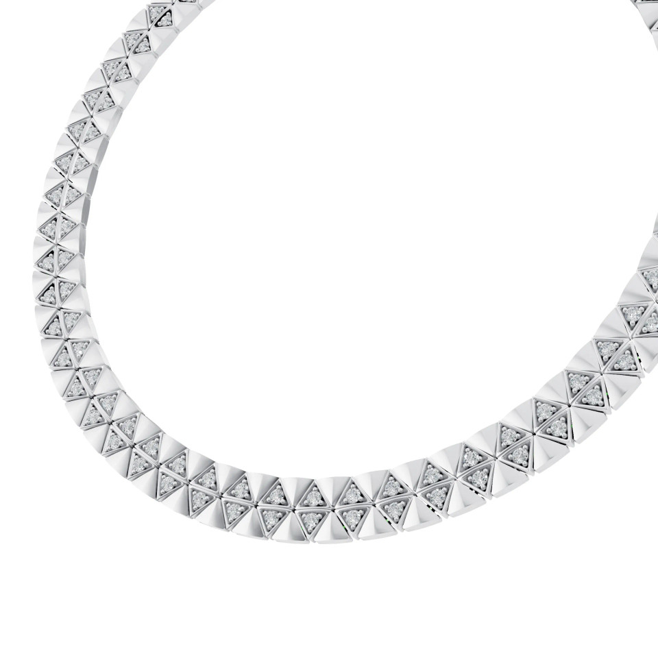 Lab Grown 9.5 Ct Round Diamond Chain Necklace