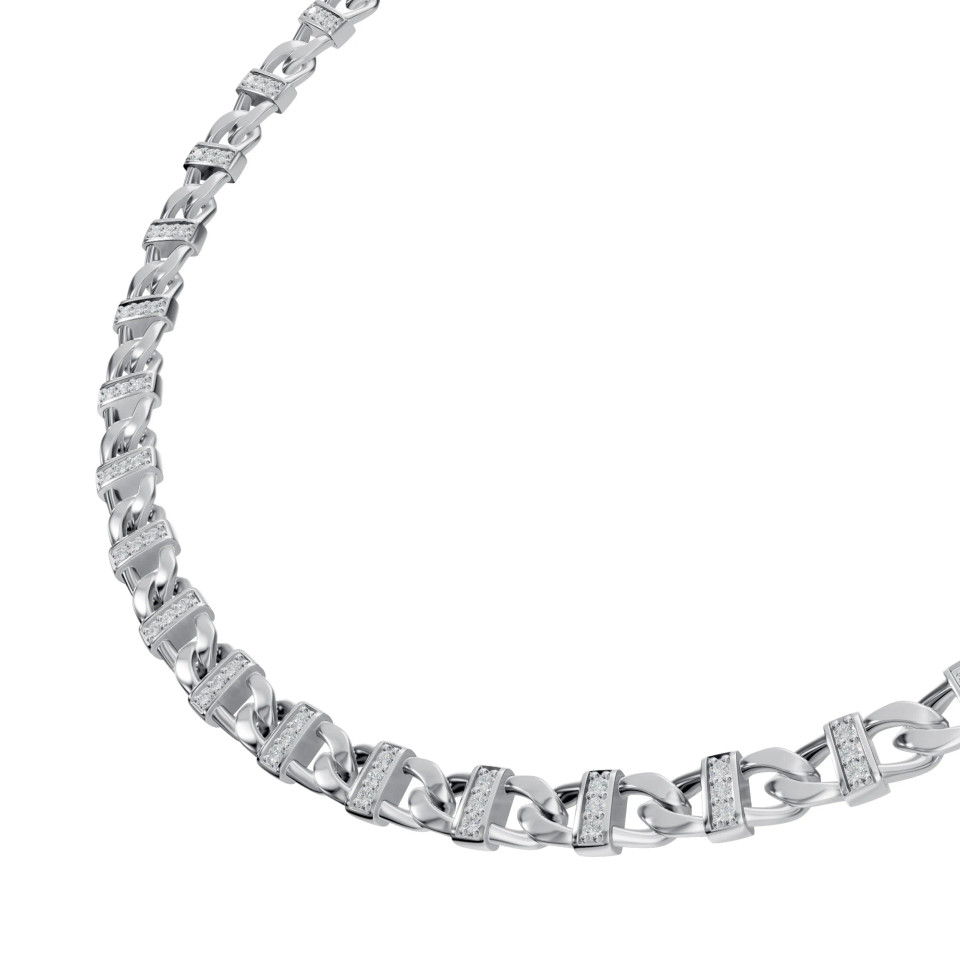 Lab Grown 1.99 Ct Round Diamond Chain Necklace