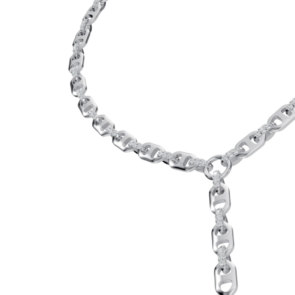 Round 3.24 Ct Lab Grown Diamond Chain Necklace