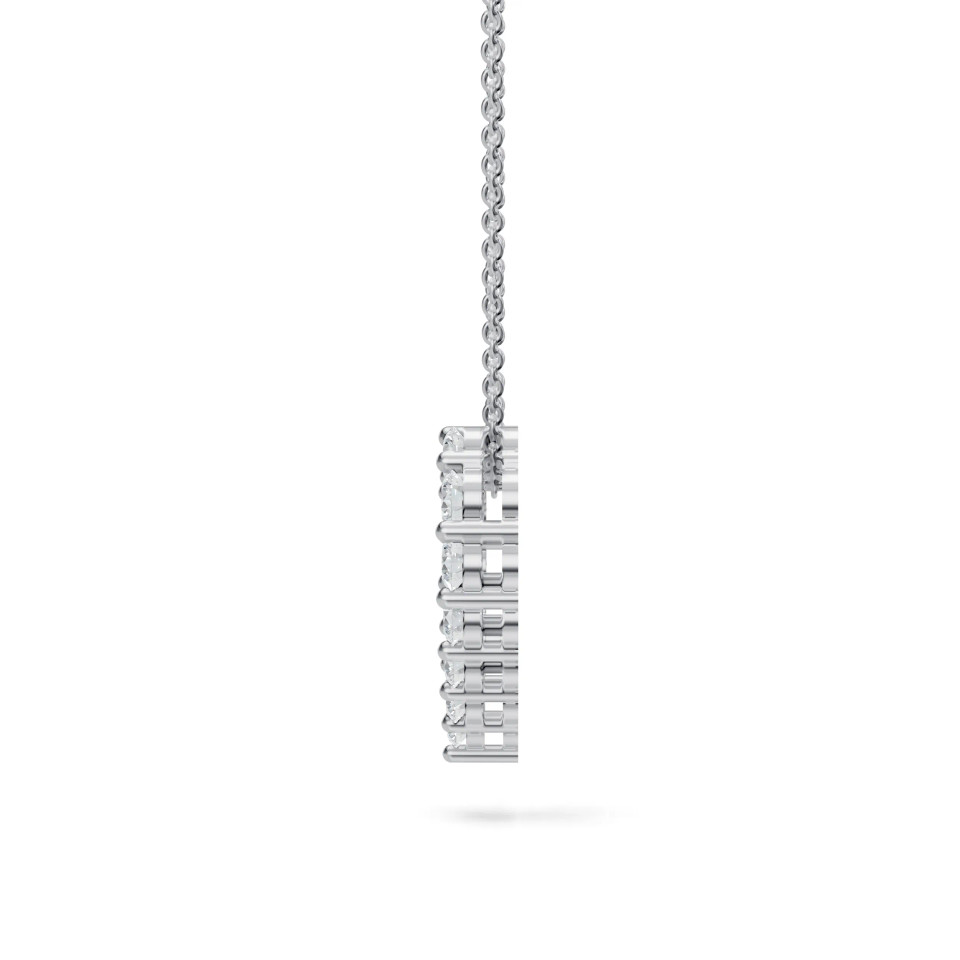 Lab Grown 3.00 Carat Diamond Heart Pendant Necklace