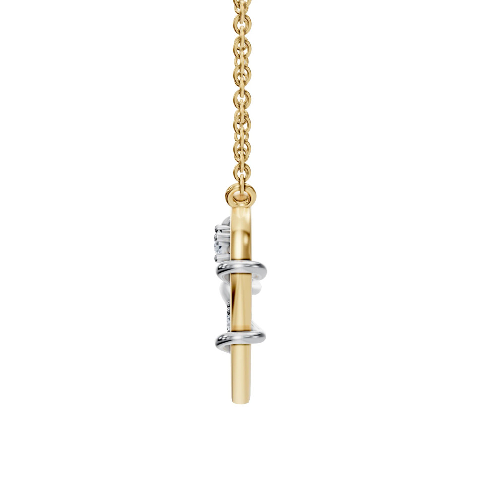 Lab Grown 0.10 Ct Diamond Heart Pendant Necklace