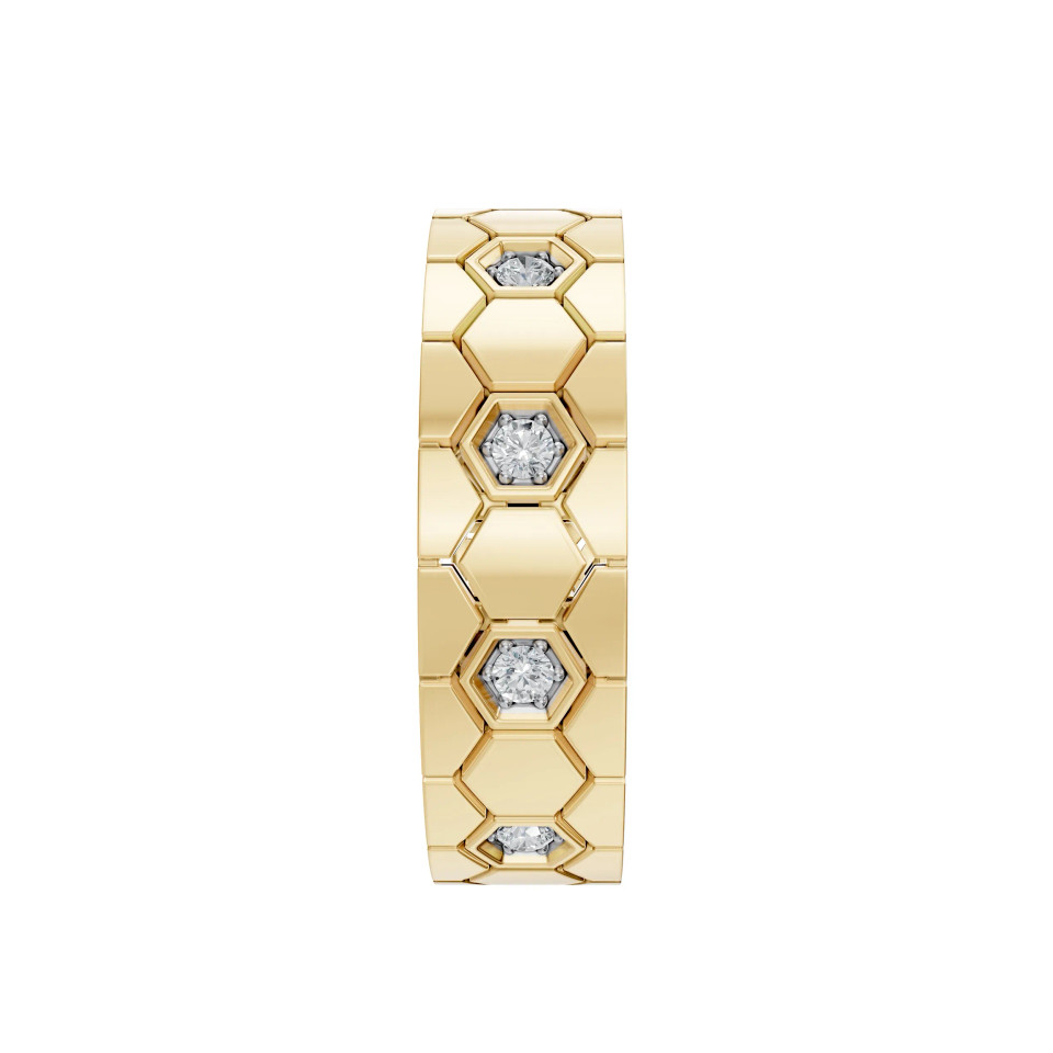 Lab Grown 0.25 Ct Round Diamond Wedding Band Ring