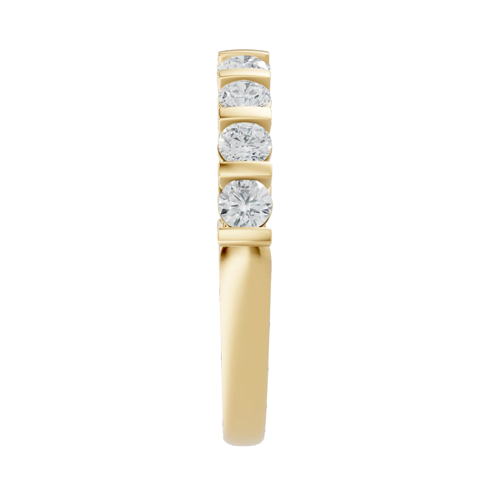 Lab Grown 0.75 Ct Round Diamond Wedding Band Ring