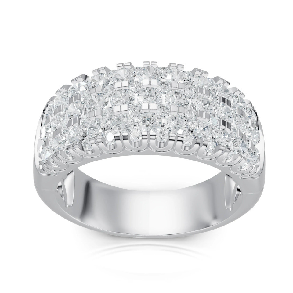 Lab Grown 2.5 Ct Round Diamond Anniversary Band Ring