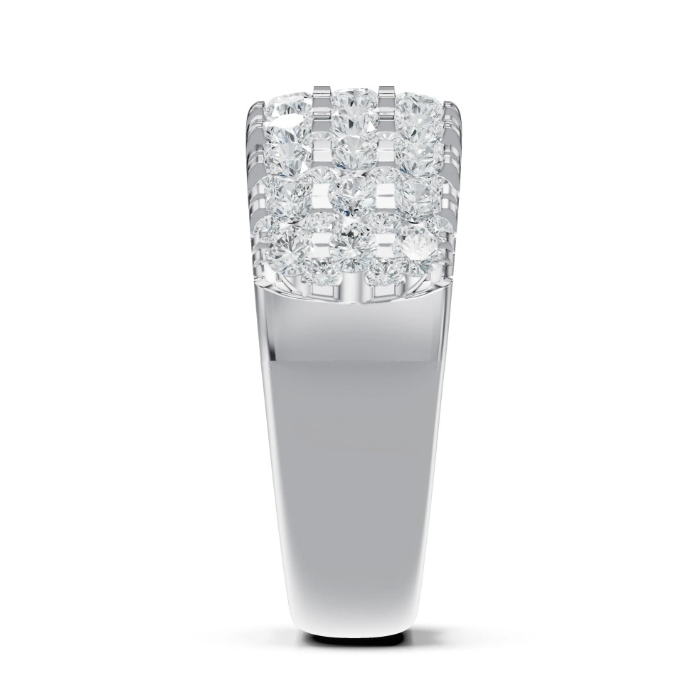 Lab Grown 2.5 Ct Round Diamond Anniversary Band Ring