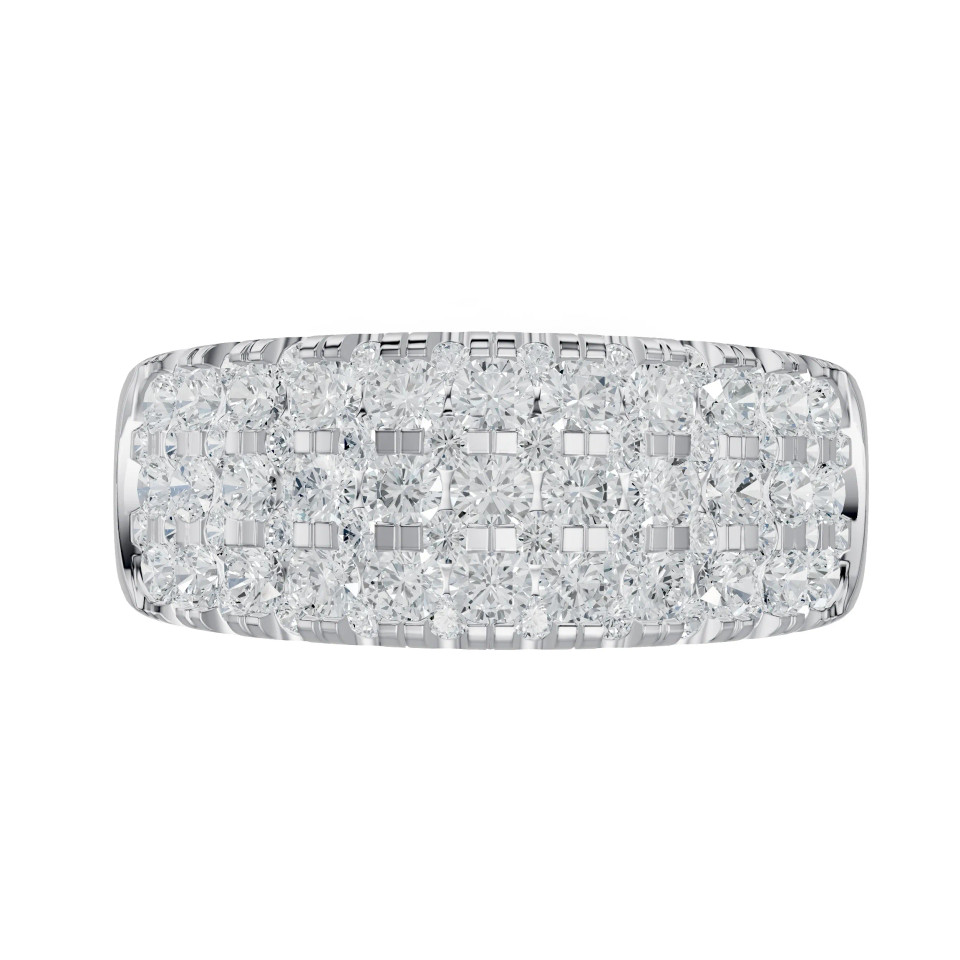 Lab Grown 2.5 Ct Round Diamond Anniversary Band Ring
