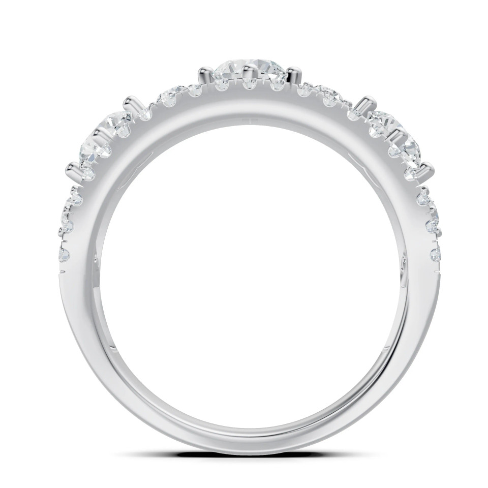 Lab Grown 2.21 Ct Round Diamond Anniversary Band Ring
