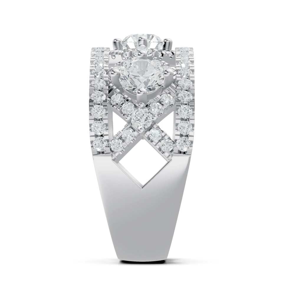 Lab Grown 2.21 Ct Round Diamond Anniversary Band Ring