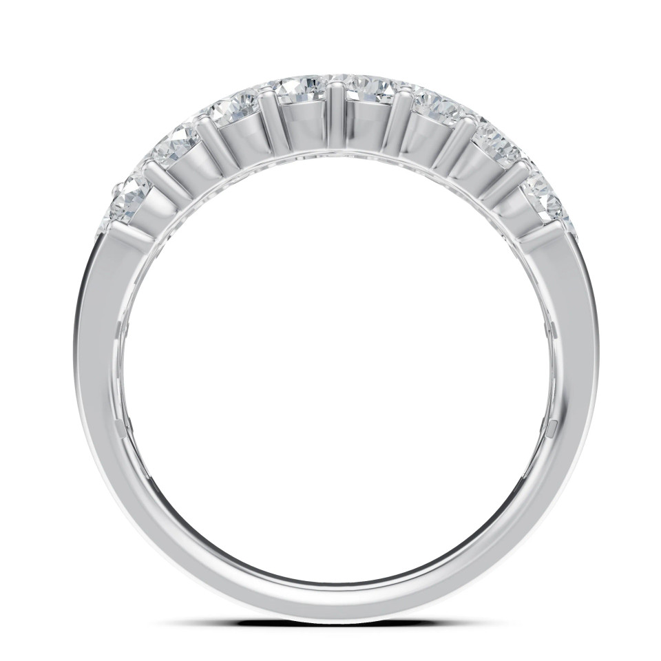 Lab Grown 2.5 Carat Round Diamond Anniversary Band Ring