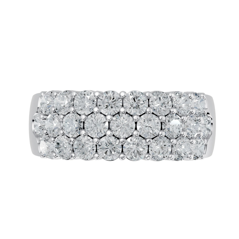 Lab Grown 2.5 Carat Round Diamond Anniversary Band Ring
