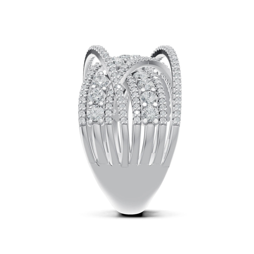 Lab Grown 1.42 Ct Diamond Crossover Ring