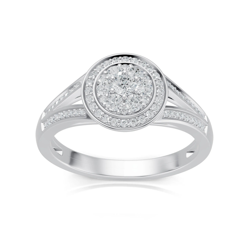 Lab Grown 0.68 Ct Diamond Vintage Halo Ring